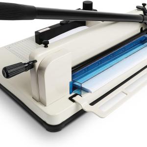 FAHKNS 17" Heavy Duty Guillotine Trimmer Paper Cutter,Cortora de Papel 500 Sheets Paper Trimmer with Double Safety Protection Durable HSS Ble for Cutting Paper