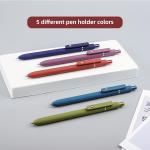 Gel Pens, 10 Pcs 0.5mm Black Ink Pens Fine Point Smooth Writing Pens with Silicone Grip, High-End Series Metal Clip Retractable Pens for Journaling Note Taking (10 Pcs Vintage)