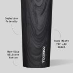 Corkcicle Sport Canteen - Keeps Drinks Cold 25 Hours - Stainless Steel Water Bottle - Triple-Insulated - Spill-Proof - Summer Drinkware Gift - Keeps Drinks Ice Cold - 20 oz - Burnt Wood