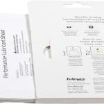 Fellowes Powershred Performance Paper Shredder Lubricant Sheets with Paper Shredder Oil Lubricant for Cross-Cut and Micro-Cut Paper Shredders, 6 x 8.50 x 0.031 Inch, 10-Pack