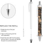 1 Pcs Black Pens Ballpoint - Labror Dog Paw Print 0.5 Mm Pens for Journaling, Ink Fine Ball Point Pen for Writing Office And School Supplies