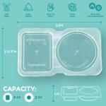 Reusable Snack Containers with Lids 20Pcs, Portion control containers, Snack Pack Containers,2 Double Compartment Snack Containers for Kids On the Go Meals, Camping Condiment Snack Tray Prep