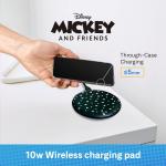 Disney Mickey Mouse Wireless Charging P- Wireless Charging Station Universally Compatible with All Qi Enabled Devices- Mickey Mouse Gifts for ults and Fans of All Ages