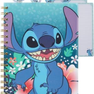 Innovative Designs Stitch Tab Journal Notebook, Spiral Bound, 96 Lined Pages, 8 x 7 inches, Blue