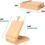 Art Supplies Box Easel Sketchbox Painting Storage Box, just Wood Tabletop Easel for Drawing & Sketching Student (Painting Easel Box)