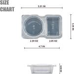 14 Set Reusable Snack Containers with Lids, BPA-Free Leakproof Portion Control Containers for ults & Kids, Divided Mini Food Storage for Lunch, Sal Dressing, Condiments