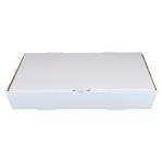 AmerCareRoyal Full Pan Corrugated Catering Box - Secure Stackable Food Delivery Container, Bakery Cardboard Food Storage Boxes, 21” x 13” x 3”, White, Case of 50