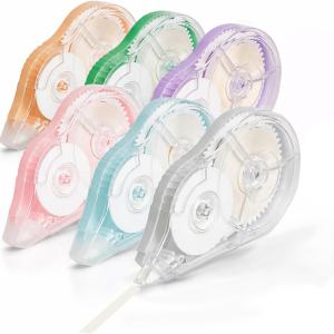 Correction Tape, Extra-Long 30 m (98 ft) Each – 590 ft Total, Easy-to-Use White Out Tapes Dispensers, High Capacity White Out Correct Tapes for School, Office or Home Use - 6 Pack
