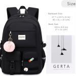 abshoo Big Student Laptop Backpack For College Women Middle High School Teen Girls Bookbag Travel Daypack (Black)