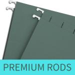 HERKKA Extra Capacity Hanging File Folders, 30 Pack Reinforced Hang Folders with Heavy Duty 1 Inch Expansion, Designed for Bulky Files, Medical Charts, Letter Size, Green