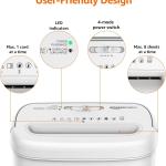 Basics Cross Cut Paper and Credit Card Shredder for Security - 8-Sheet, Heavy Duty, White