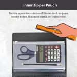 Performore - 12 Pocket Spiral Subject Organizer with 6 Dividers, Folder Organizer Spiral Binder with Front Cover Pocket and Customizable Cover, Erasable Write On Tabs for Documents Files Projects