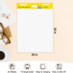 Post-it Super Sticky Easel P,25 in x 30 in Self Stick Flip Chart Paper,30 Sheets/P,2 P/Pack,Large White Premium Anchor Chart Paper,Easel Paper for Teachers,Businessmen,Office Workers