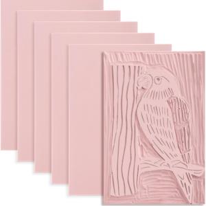 Linoleum Blocks for Printmaking Supplies - 6PCS 4”x6”Rubber Linocut Block Printing Kit for Stamp Carving, Soft Relief Printing Linoleum for DIY Crafts & Art Projects