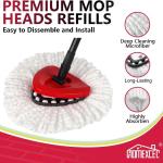 HOMEXCEL Mop Replacement Hes Compatible with O-Cedar EasyWring Spin Mops 3 Pack-Washable Microfiber Spin He Refills-Easy Cleaning Mop He Replacement