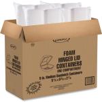 DART CONTAINER Dart Carryout Food Container, Foam, 1-Comp, 5 1/2 x 5 3/8 x 2 7/8, White (Case of 500), 1 Compartment
