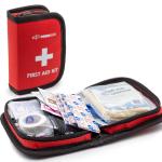 Primacare KB-7411 45 Piece Personal First Aid Kit, 6"x4"x1", with Emergency Medical Supplies, Pocket Size Essential Travel Bag, Med Kits, Red