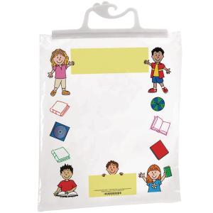 Really Good Stuff Hang-Up Clear Plastic Bags - 11" x 13 3/4" - Set of 12 - Store Supplies, Books, Activities -Sturdy Snap Shut Hanging Take Home Totes- Preschool and Elementary Classroom Must Haves