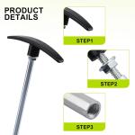 RV Sewer Valve Handle Replacement 9"& 6", RV Black Tank Pull Handle Replacement, Twist on Waste Valve for RV, Facilitating Waste Management, Compatible with RV Sewer Hose Kit, 2 Pack