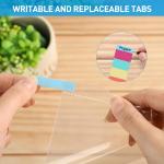 HABGP Binder Dividers with Tabs, 8 Tab Sheet Protectors for 3 Ring Binder, Clear Dividers for 3 Ring Binder Page Protectors, Notebook Binder Sleeves with Pockets, 2 Set (16 Pcs)