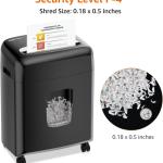 Basics Micro Cut Paper Shredder, CD, and Credit Card Shredder, 8 Sheet (New Model), Black
