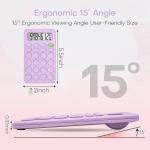 Cute Calculator, Basic Four Function for Teachers Students Basics Office, Small Handheld Calculators, 8 Digit with LCD Display, Sensitive Button, 5.5×3.2 inches Purple