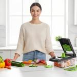 14-in-1 Vegetable Choppers and Slicer - Kitchen Appliances, Ggets Clearance, Essentials for Cooking, Top Kitchen Ggets, Onion Veggie & Food Chopper Dicer Onion & Potato Slicer Accessories utensils