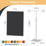 12" x 16" Magnetic Bulletin Board – Freestanding Metal Memo Board with Easel Stand, Tabletop Magnetic Display for Crafts, Photos, Notes & Home Office Decor