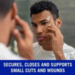 Nexcare Steri-Strip Wound Closure, Breathable Strips Hold Small Wounds Firmly Closed, Great After Sutures or Staples - 30 Wound Closures