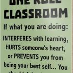 UDNADKEX Classroom Wall Sign Hanging Decor, One Rule Classroom, High Middle School Classroom Positive Wooden Decor Teacher Sign Back to School Decoration