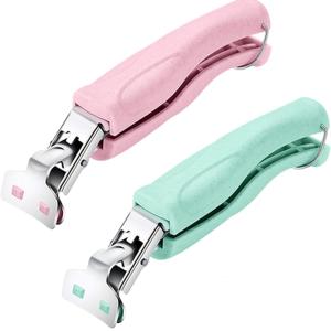 Stainless Steel Anti-Scalding Hot Bowl Dish Plate Gripper Clips Tongs Clamp Holder for Moving Hot Plate or Bowls with Food Out from Instant Pot Microwave Oven (2, Green,Pink)