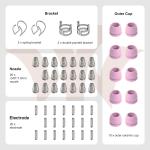 YESWELDER 54PCS AG-60 Plasma Cutter Torch Consumables Kit(Standard)/ 20 x .040'' Nozzles 20 x Electrodes 10 x Cups 4 x Brackets