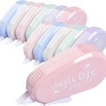 12 Pack Aesthetic Pastel Correction Tape, 0.2 x 197 inch, Instant Corrections, Easy to Use Applicator, White Smooth Pull Out Correction Tape for School, Office, Crafting