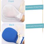 Lmaray Dementia Restraint Gloves 2 Pack, Breathable Anti Scratch Mitts for Elderly Patients, Safety Control Gloves for ults