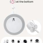 Dr.Care Baby Monitor Floor Stand, Universal justable Gooseneck Holder with Stable Base, No-Drill Installation, Compatible with All Dr.Care Cameras