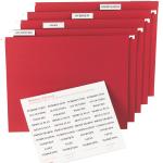 Avery Printable Tab Inserts for Hanging File Folders, 1/2" x 2", 1/5 Cut, White, 100 Index Tab Inserts (11136)