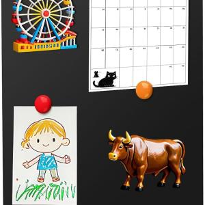 12" x 16" Magnetic Bulletin Board – Freestanding Metal Memo Board with Easel Stand, Tabletop Magnetic Display for Crafts, Photos, Notes & Home Office Decor