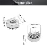 MroMax 10#-24 K-Lock Nuts, Silver 304 Stainless Steel Keps Lock Nuts for Hardware Fastening Accessories in Machinery, Furniture, Electrical Appliances, 100Pcs