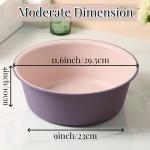 8 Pieces Round Plastic Wash Basin, 5 Quart Portable Laundry Hand Wash Dish Pan, Stackable Space Saving Camping Washing Tub for Kitchen Sink, Washing Storage Cleaning Supplies