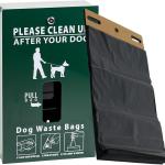 Zero Waste USA - Starter Dog Waste Station/MittN Bag™ System - Dog Waste Station Dispenser with 400 free dog waste bags (Matte Black)