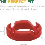 GoDonut – Phone Stand Original – Cell Phone Holder + Tablet Stand Desk Organizer – Compatible with Tablet, iPhone 17 16 15 14 Pro Max, Android & Most Smartphones - Red