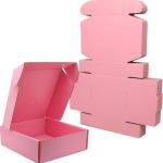 Small Pink Shipping Boxes for Small Business Pack of 25-6x6x2 inches Cardboard Corrugated Mailer Boxes for Shipping Packaging Craft Gifts Giving Products