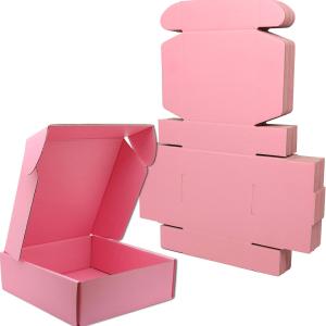 Small Pink Shipping Boxes for Small Business Pack of 25-6x6x2 inches Cardboard Corrugated Mailer Boxes for Shipping Packaging Craft Gifts Giving Products