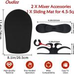 Sliding Mats for Kitchen aid He Stand Mixer with 2 Black Kitchen Accessories,Mixer Mover Slider Mat P for Kitchenaid 4.5-5 Qt Tilt-He Stand,Kitchen aid Mixers Accessories