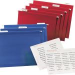 Avery Printable Tab Inserts for Hanging File Folders, 1/2" x 2", 1/5 Cut, White, 100 Index Tab Inserts (11136)