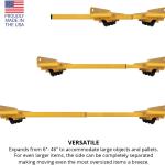 Rhino Cart All Terrain Mover Heavy Duty Appliance Dolly for Building Material Handling & Moving Heavy Furniture with Ease - Expands up to 46” with a 2,000lb Lo Rating - Me in USA