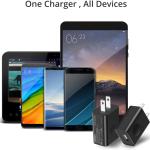 FONKEN USB Wall Charger, 3-Pack 5V 2A Power apter Universal Travel USB Plug Cell Phone Block Cube Compatible With iPhone, iP, Google Nexus, Samsung, LG, HTC, Moto, Kindle and More