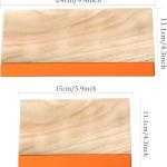 Caydo 2 Pieces 2 Sizes Screen Printing Squeegee, 75 Durometer Wooden Ink Scraper for Screen Printing, 9.4 and 5.9 inch