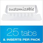 Pendaflex® Hanging File Folder Plastic Tabs, Clear, Pack Of 25