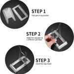 8 Pcs Plate Display Stands, Small Acrylic justable Plate Stands for Display Plastic Stand, Clear Acrylic Easel Standss, Mini Easel Stand for Pictures Plates Party Decoration Home Office Supplies